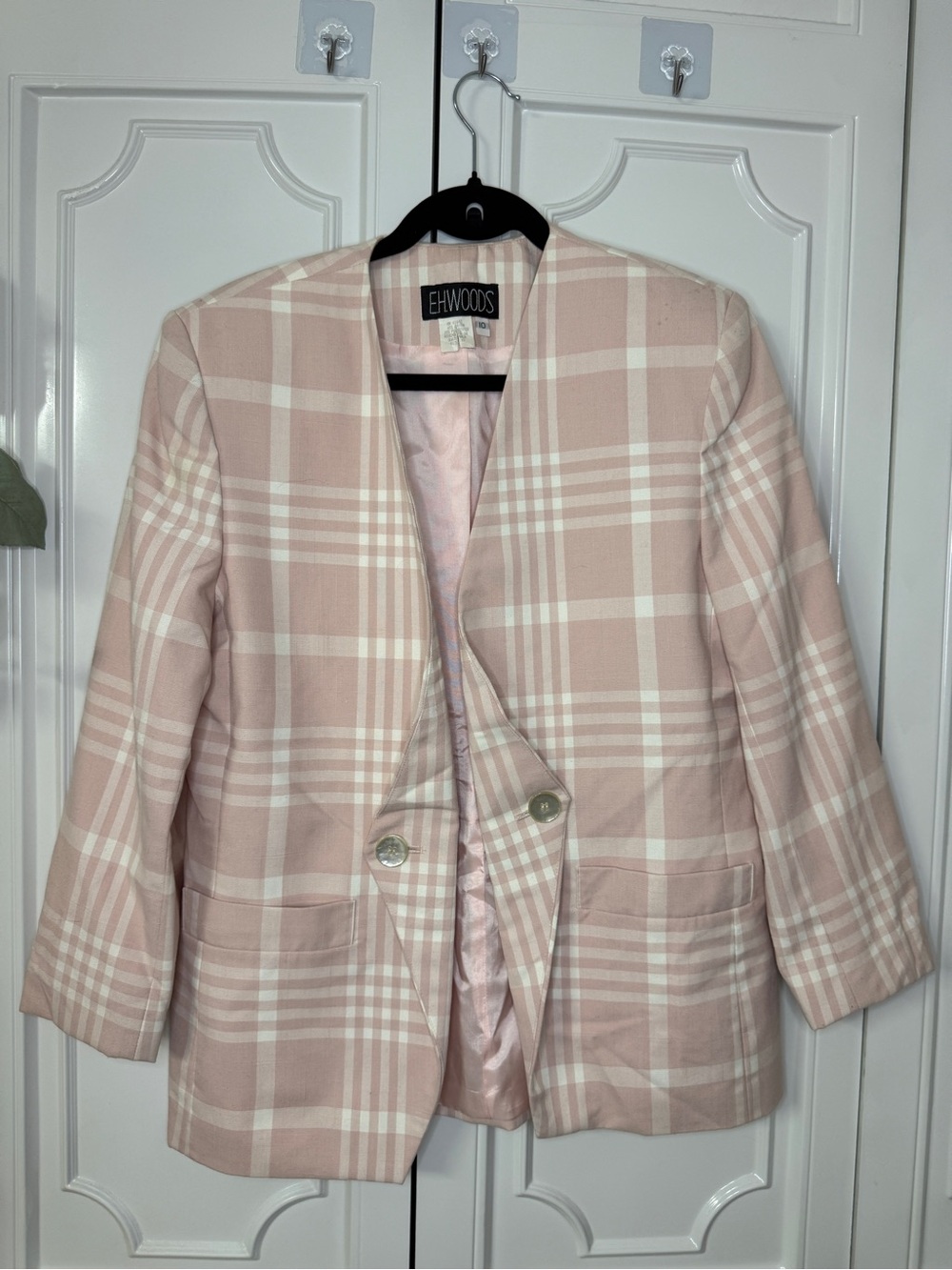 Pink Plaid Blazer